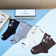 Fortok Chanel Camellia Socks Set - 6