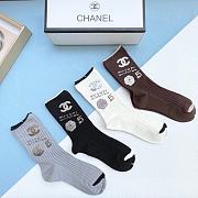 Fortok Chanel Camellia Socks Set - 5