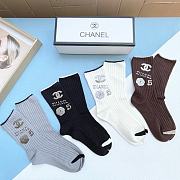 Fortok Chanel Camellia Socks Set - 4