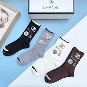 Fortok Chanel Camellia Socks Set - 3