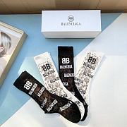 Fortok Balenciaga High-top Socks Set - 5