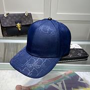 Fortok Dior Embroidery Baseball Cap Black/Beige/Blue - 3