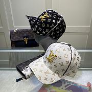 Fortok Louis Vuitton Embroidered Logo Baseball Cap Black/White - 1