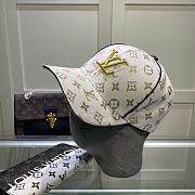 Fortok Louis Vuitton Embroidered Logo Baseball Cap Black/White - 6