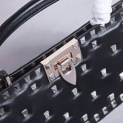 Fortok Valentino Garavani Rockstud 23 Handbag Black 22053L 28x14x8cm  - 6