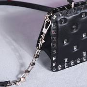 Fortok Valentino Garavani Rockstud 23 Handbag Black 22053L 28x14x8cm  - 5