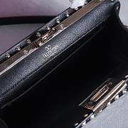 Fortok Valentino Garavani Rockstud 23 Handbag Black 22053L 28x14x8cm  - 3