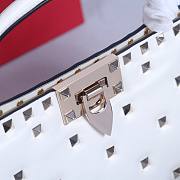 Fortok Valentino Garavani Rockstud 23 Handbag White 22053L 28x14x8cm - 5