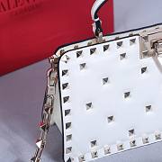 Fortok Valentino Garavani Rockstud 23 Handbag White 22053L 28x14x8cm - 4