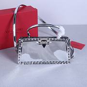 Fortok Valentino Rockstud23 Mirror-Effect Calfskin Handbag 22053L 28x14x8cm - 1