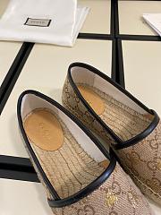 Fortok Gucci GG Supreme Bee Espadrille Shoes - 3