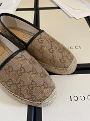 Fortok Gucci GG Supreme Bee Espadrille Shoes - 2