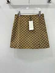 Fortok Gucci GG Jacquard A-line Mini Skirt - 1