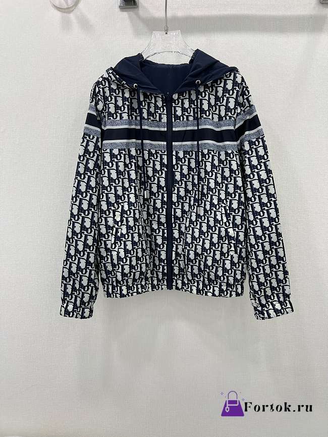 Fortok Dior Navy Blue Oblique Jacquard Jacket - 1