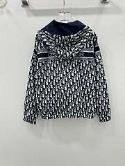Fortok Dior Navy Blue Oblique Jacquard Jacket - 4