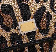 Fortok Dolce & Gabbana Leopard Rhinestone Sicily Shoulder Bag 20x16x8cm - 6