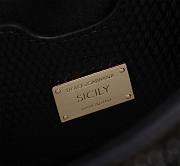 Fortok Dolce & Gabbana Rhinestone Sicily Shoulder Bag Black 20x16x8cm - 5