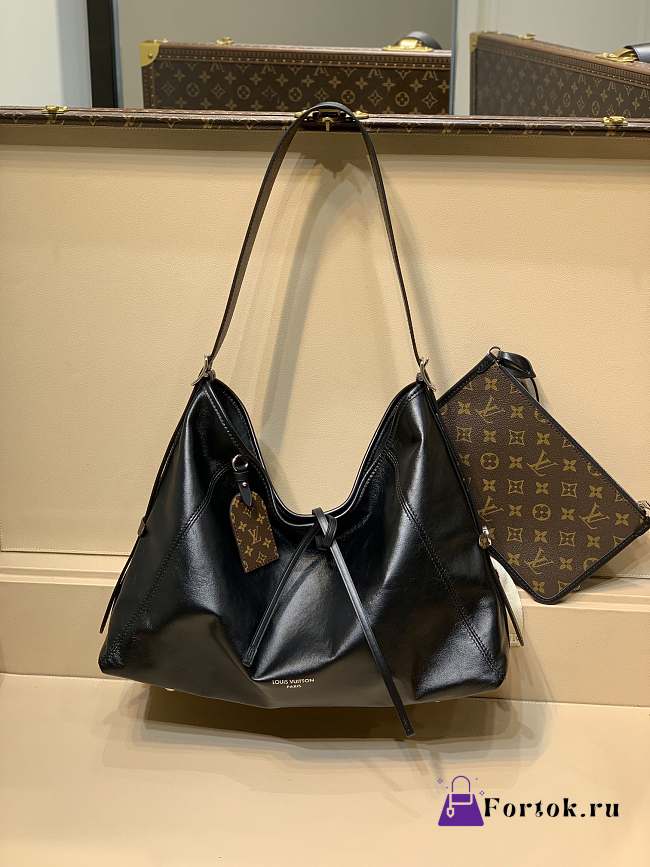 Fortok Louis Vuitton CarryAll Dark MM Bag Black M25143 39x30x15cm - 1