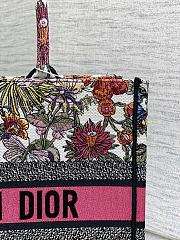 Fortok Dior White Multicolor Mexico Millefiori Embroidery Book Tote 36x27.5x16.5cm - 2