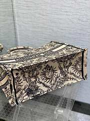 Fortok Dior Sun Black & Beige Embroidery Book Tote 36cm - 2