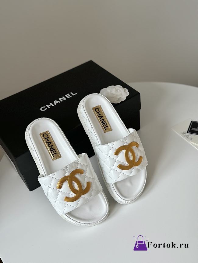 Fortok Chanel Sandals White - 1