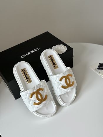 Fortok Chanel Sandals White