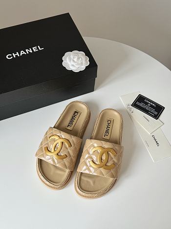 Fortok Chanel Sandals Beige