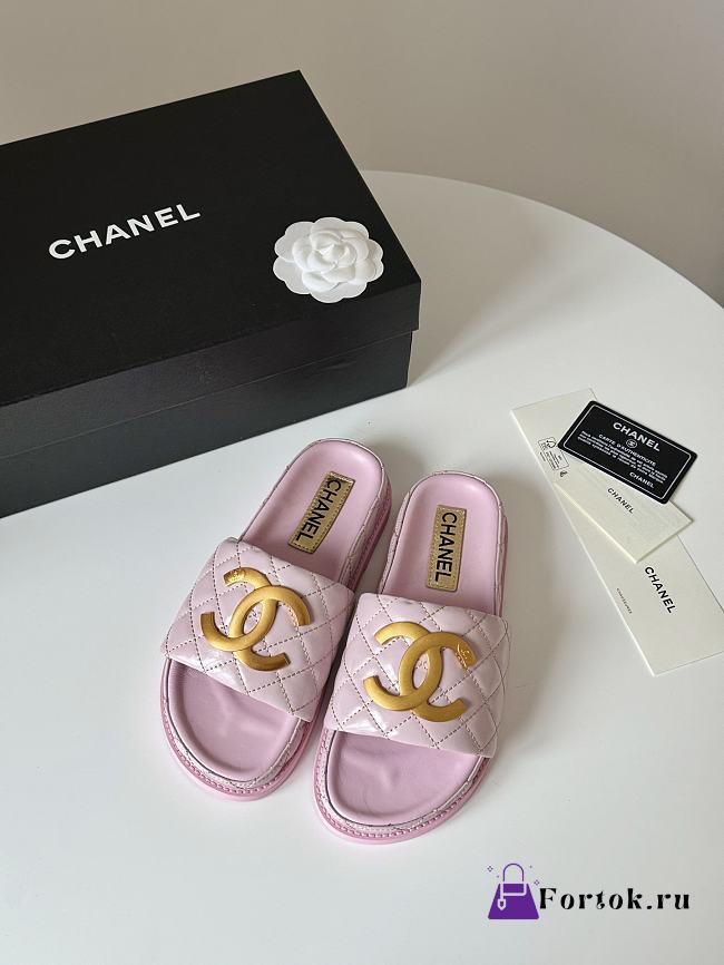 Fortok Chanel Sandals Pink - 1