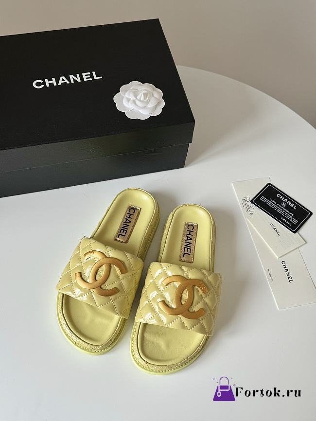 Fortok Chanel Sandals Yellow - 1