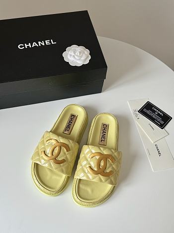 Fortok Chanel Sandals Yellow