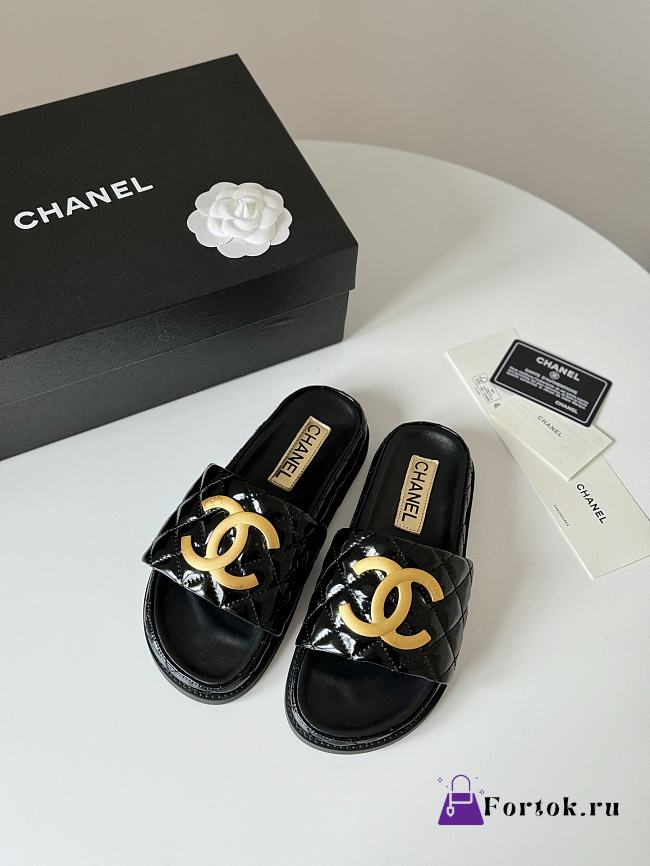 Fortok Chanel Sandals Black - 1