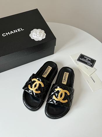 Fortok Chanel Sandals Black