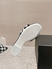 Fortok Chanel Houndstooth Sandals Black - 3
