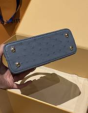 Fortok Louis Vuitton Capucines Bag Blue Ostrich Leather Pattern 21x14x9cm - 5