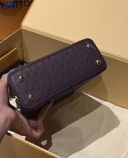 Fortok Louis Vuitton Capucines Bag Pink & Purple Ostrich Leather Pattern 21x14x9cm - 5