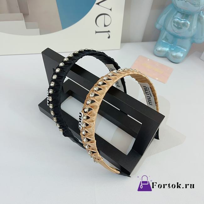 Fortok MiuMiu Headband Black/Beige - 1