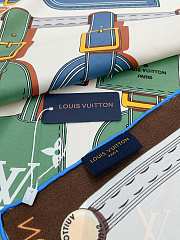 Fortok Louis Vuitton Tag Me Square Silk Scarf Black 90x90cm - 4