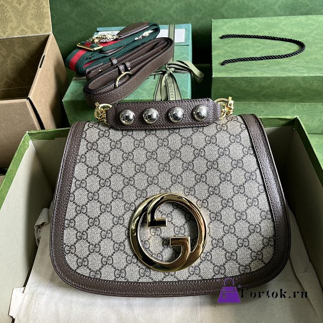 Fortok Gucci Beige Medium Interlocking G Blondie Bag 29x22x7cm - 1