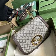 Fortok Gucci Beige Medium Interlocking G Blondie Bag 29x22x7cm - 2