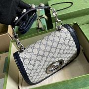 Fortok Gucci Black & Beige Medium Interlocking G Blondie Bag 29x22x7cm - 5