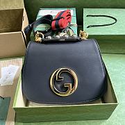 Fortok Gucci Dark Blue Medium Interlocking G Blondie Bag 29x22x7cm - 1
