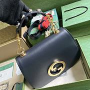 Fortok Gucci Dark Blue Medium Interlocking G Blondie Bag 29x22x7cm - 5