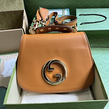 Fortok Gucci Brown Medium Interlocking G Blondie Bag 29x22x7cm