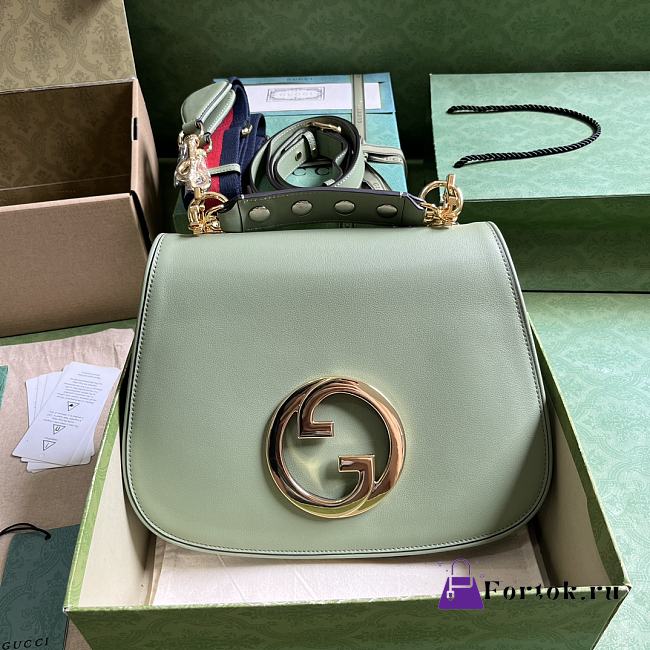 Fortok Gucci Green Medium Interlocking G Blondie Bag 29x22x7cm - 1