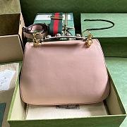 Fortok Gucci Pink Medium Interlocking G Blondie Bag 29x22x7cm - 2