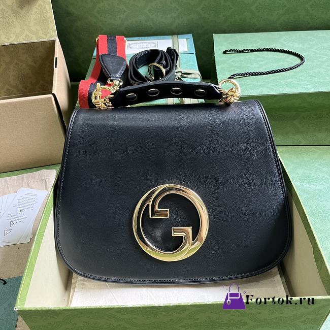 Fortok Gucci Black Medium Interlocking G Blondie Bag 29x22x7cm - 1