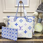 Fortok Louis Vuitton Neverfull MM Bag Blue M22979 31x28x14cm - 1