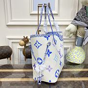 Fortok Louis Vuitton Neverfull MM Bag Blue M22979 31x28x14cm - 6