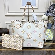 Fortok Louis Vuitton Neverfull MM Bag Beige M22978 31x28x14cm - 1