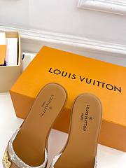 Fortok Louis Vuitton Lock It Flat Mules Brown Denim - 2